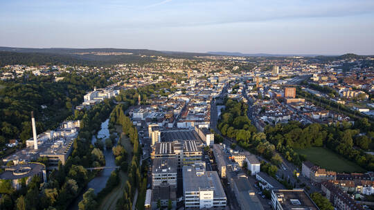 Luftbild Oststadt Gasometer Ballon
