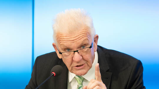 Regierungs-Pressekonferenz Winfried Kretschmann