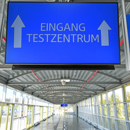 Corona-Testzentrum für BUGA-Besucher