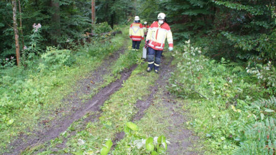 Neuenbuerg: Pkw kommt auf der Landesstrasse von der Fahrbahn ueberschlaegt sich und landet auf dem Dach - Feuerwehr im Einsatz