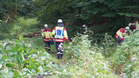 Neuenbuerg: Pkw kommt auf der Landesstrasse von der Fahrbahn ueberschlaegt sich und landet auf dem Dach - Feuerwehr im Einsatz