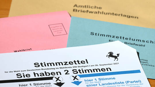 Bundestagswahl - Stimmzettel Briefwahl