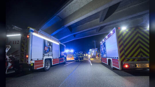 Schwerer VU BAB A8 PF-Ost Falschfahrer