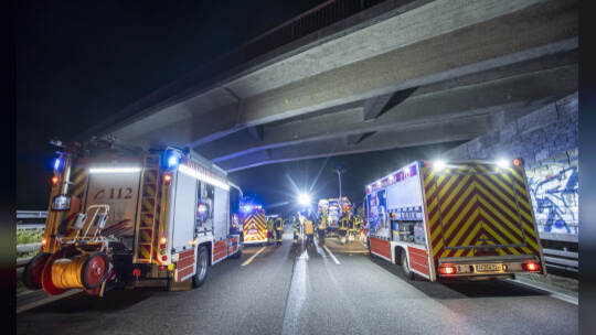 Schwerer VU BAB A8 PF-Ost Falschfahrer