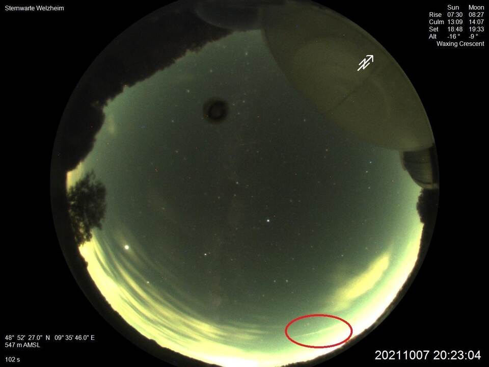 Feuerball über Süddeutschland