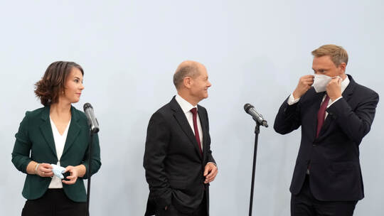 Pressekonferenz nach Sondierungsgesprächen