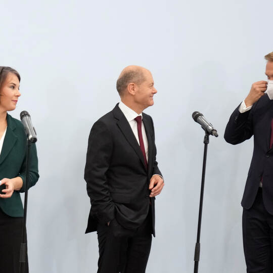 Pressekonferenz nach Sondierungsgesprächen