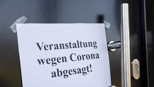 Symbolbild Veranstaltung wegen Corona abgesagt