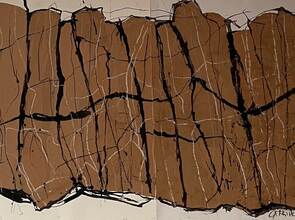 9, Cabriere d'Avignon, Steinbruch 2, 2019, Mischtechnik auf Karton, 70 x 140 cm, Startpreis 2.200,-- €