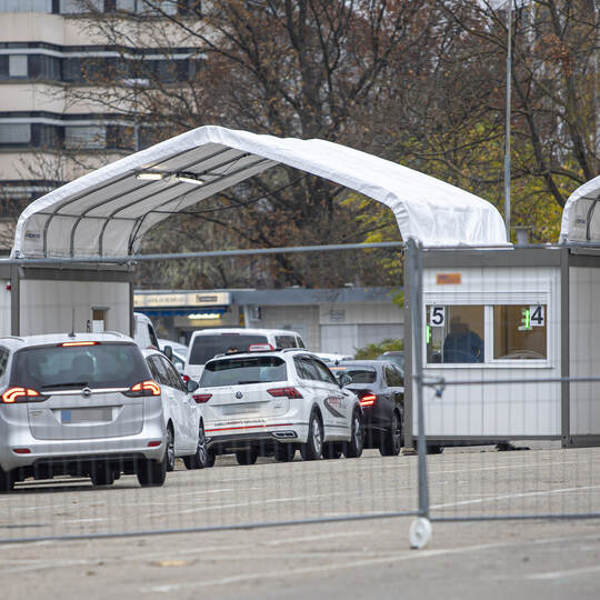 Corona Teststation Messplatz