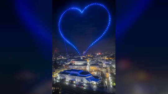 Silvester Drohnen Show Waisenhausplatz