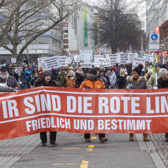 Demonstration Corona Massnahmen 22-01-22