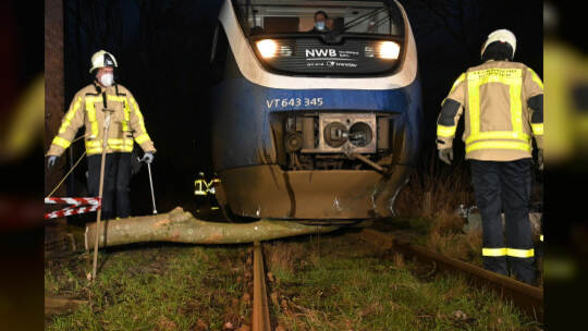 Sturmtief Ylenia - Dorsten - Bahnverkehr behindert