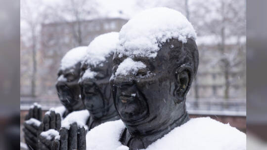 Schnee im Pforzheim und der Region am 02.04.22