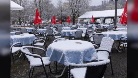Schnee im Pforzheim und der Region am 02.04.22