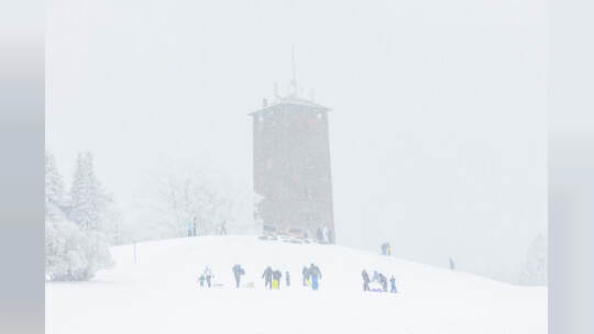 Schnee im Pforzheim und der Region am 02.04.22