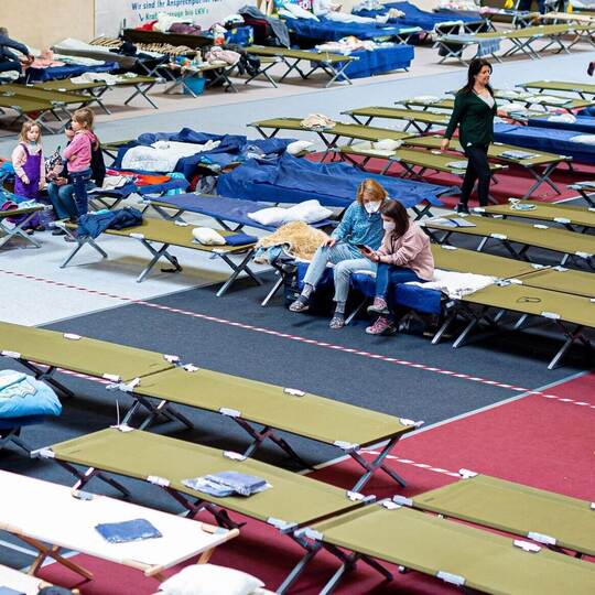 Flüchtlinge in Flüchtlingsunterkunft Flüchtlinge in Flüchtlingsunterkunft