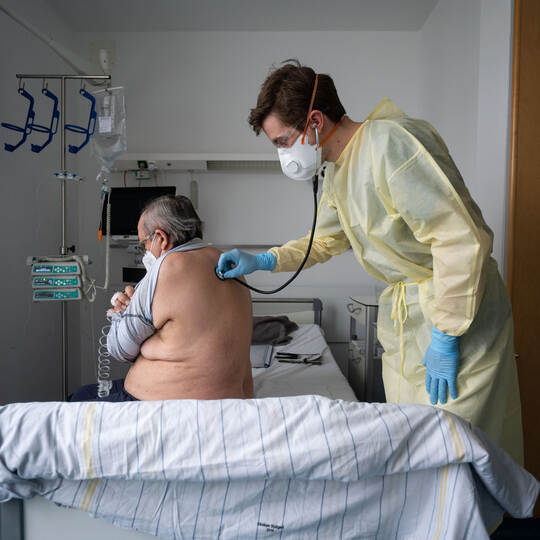 Geschlossene Covid-19 Normalstation