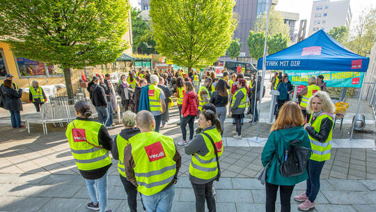 Warnstreik Verdi Landratsamt Erzieher