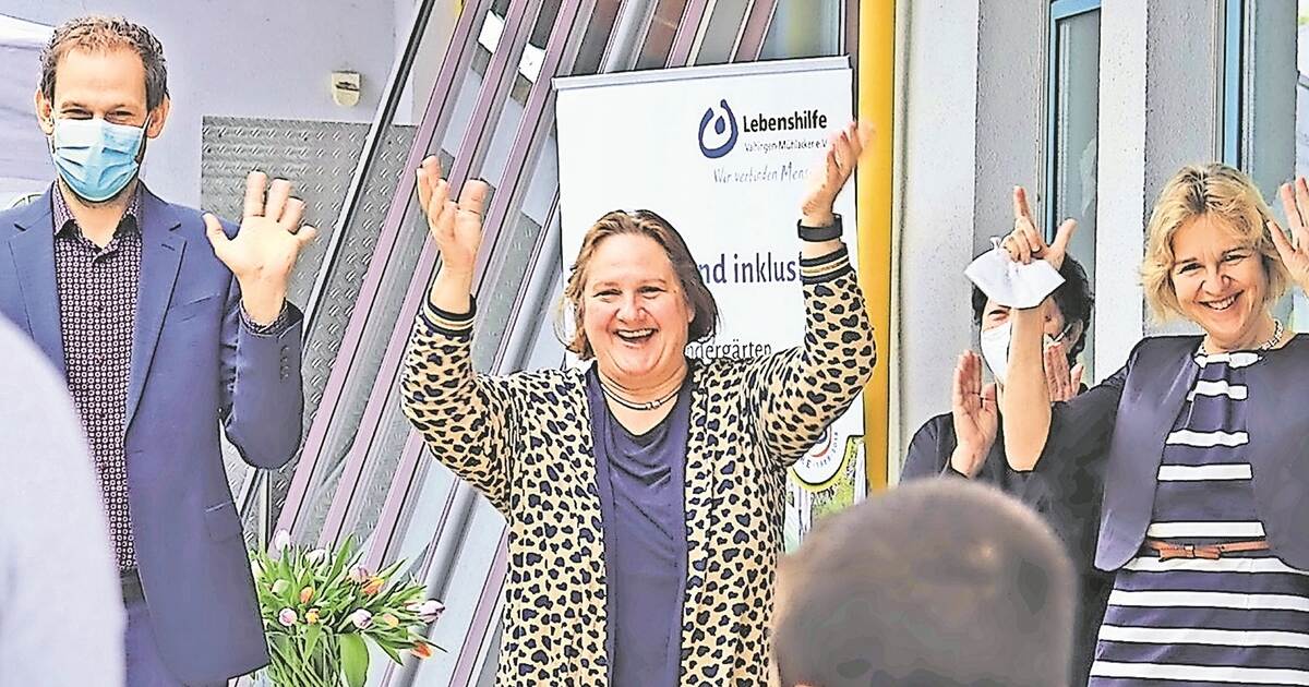 Kultusministerin besucht integrativen Kindergarten in Mühlacker