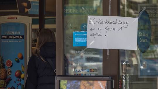 Störung von Zahlungs-Terminals
