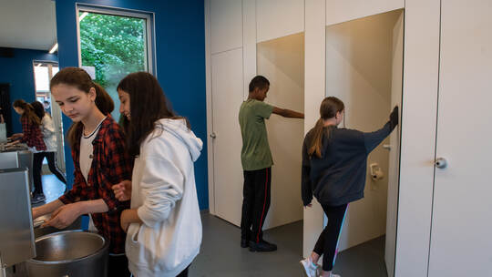 Unisex-Toiletten an Ulmer Schule