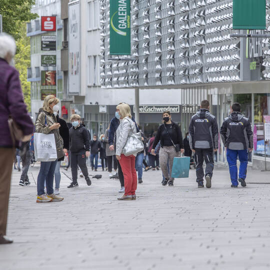 Maskenpflicht Fußgängerzone