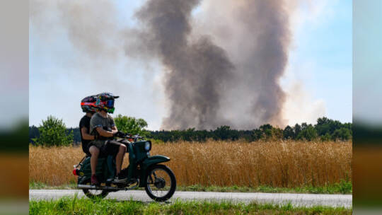 Waldbrand bei Radeburg