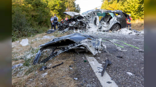 Verkehrsunfall B10 Ersinger Kreuz