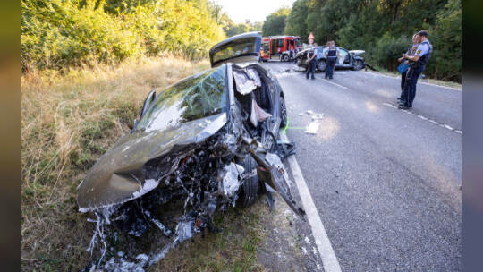 Verkehrsunfall B10 Ersinger Kreuz