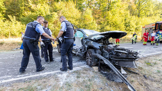 Verkehrsunfall B10 Ersinger Kreuz