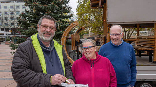 Aufbau Weihnachtsmarkt Marktplatz 2022