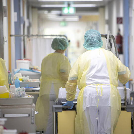 Symboldbild Corona Station