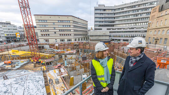 Schlossberghöfe Baustelle Rundgang