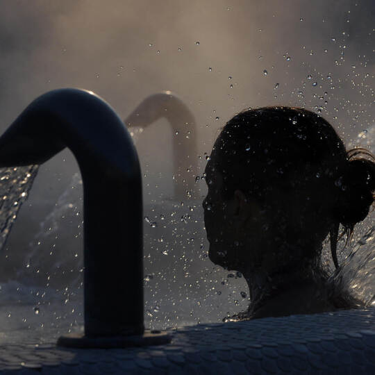 Eiskälte im Thermalbad