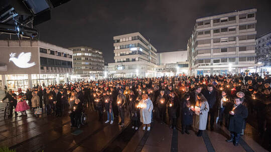 Lichtermeer Marktplatz 23 Februar