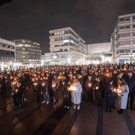 Lichtermeer Marktplatz 23 Februar