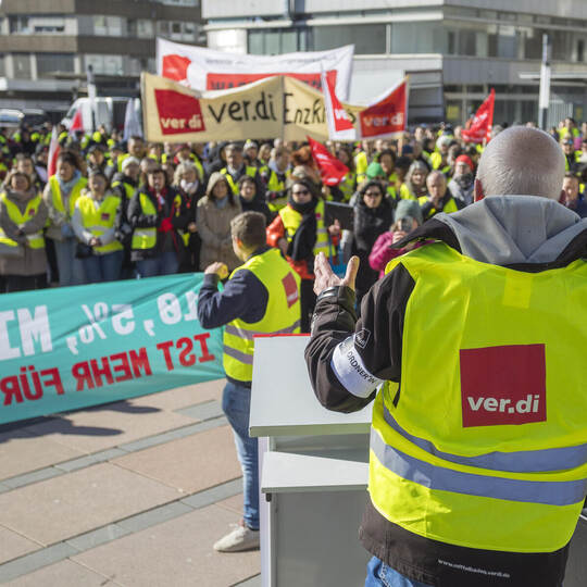 Verdi Streik Marktplatz Öffentlicher Dienst