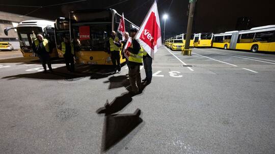 Warnstreik im Nahverkehr - Stuttgart