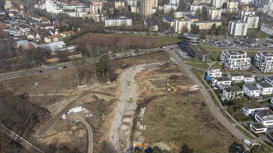 Tiergarten Erweiterung Baustelle Drohnenaufnahme