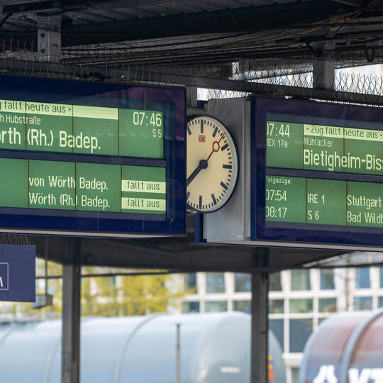 Warnstreik EVG und Bus