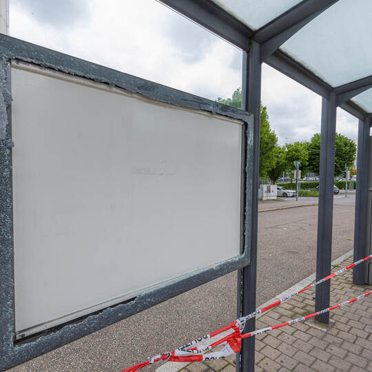 Vandalismus Bushaltestelle Östliche