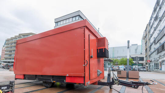 Verkaufswagen entstempelt Marktplatz