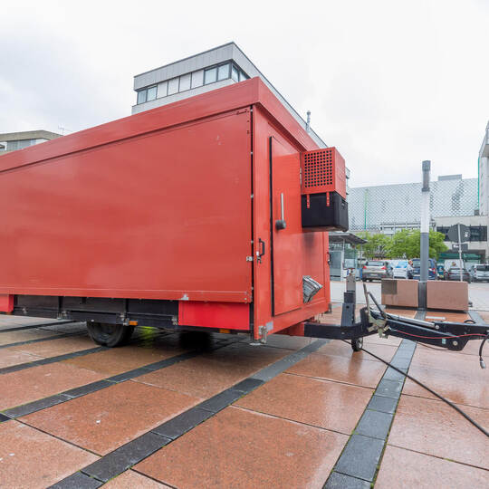 Verkaufswagen entstempelt Marktplatz