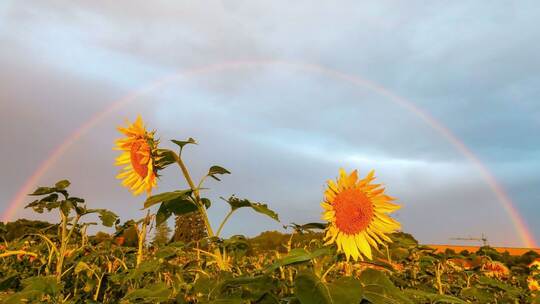 Regenbogen nach Sonnenaufgang im Südwesten Regenbogen nach Sonnenaufgang im Südwesten