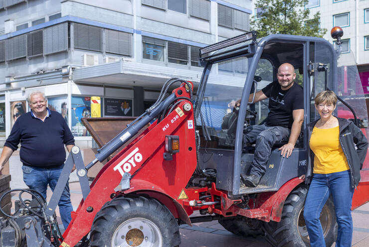 Oechsle Fest Aufbau Marktplatz