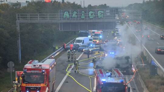 Schwerer Verkehrsunfall auf der A5