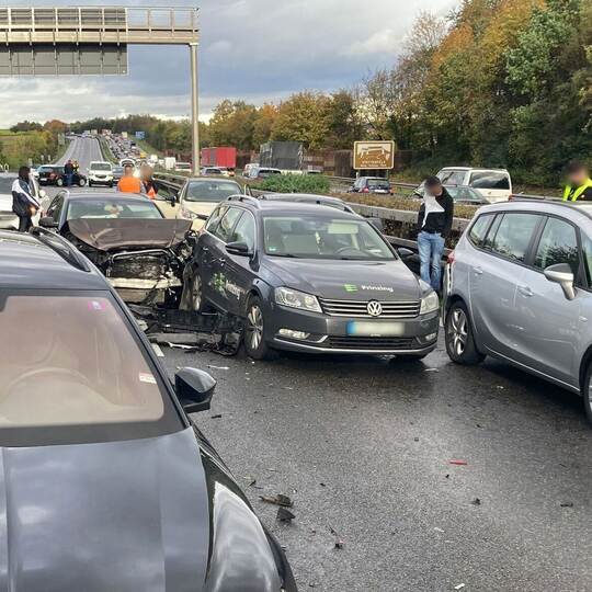 Massenkarambolage auf der A81