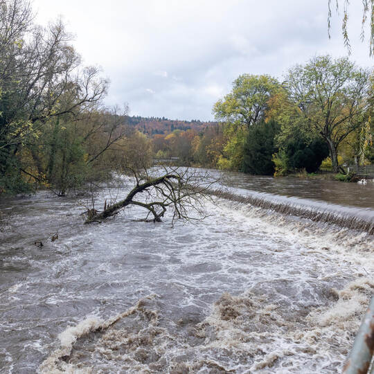 Nagold Wasserstand nach Starkregen