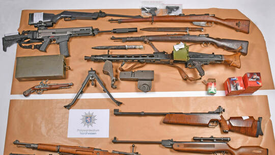 Sichergestellte Waffen aus dem Schwalm-Eder-Kreis